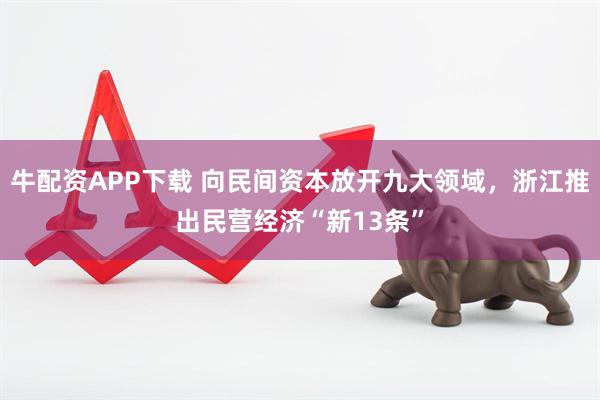 牛配资APP下载 向民间资本放开九大领域，浙江推出民营经济“新13条”